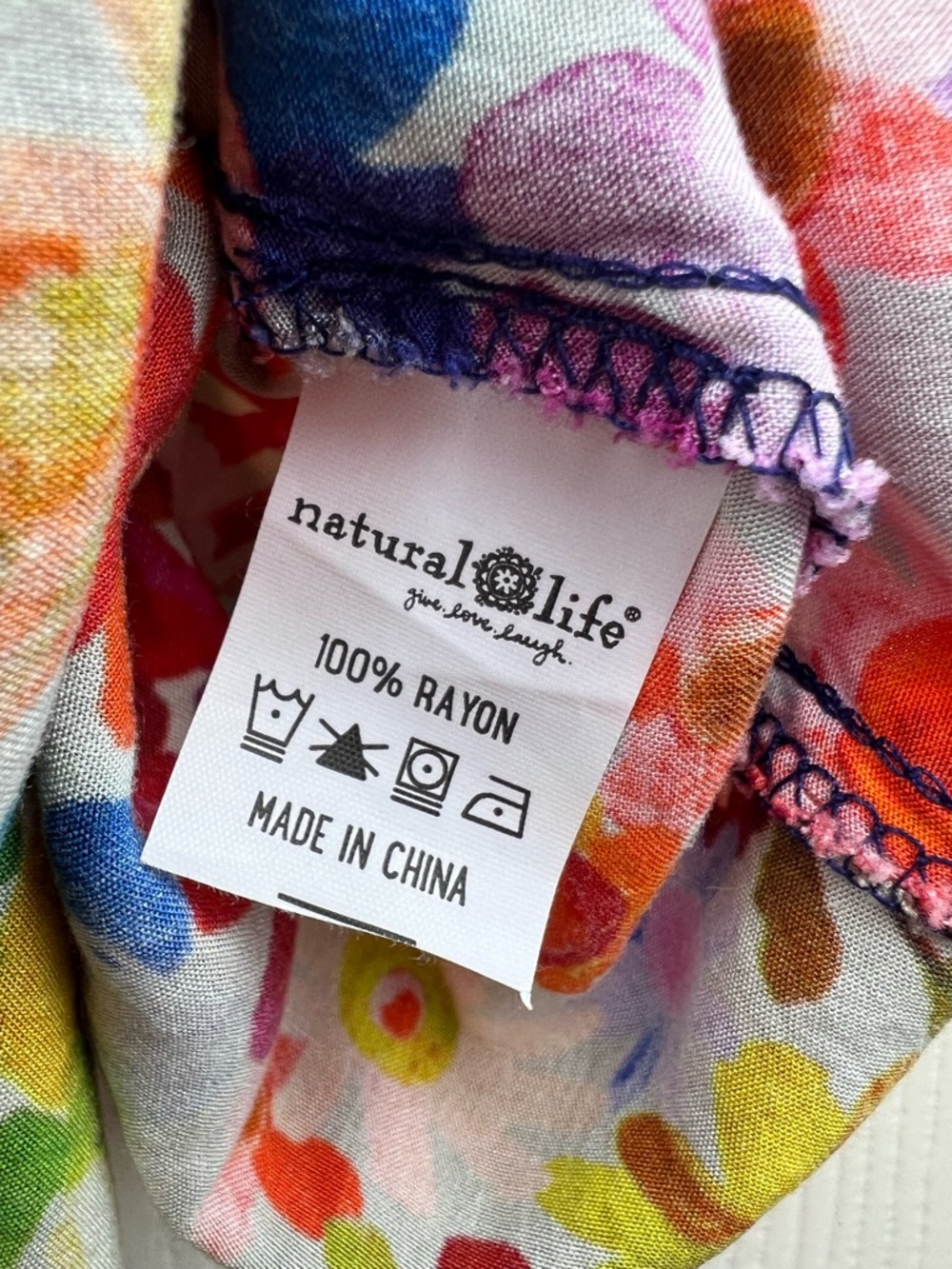 Natural Life Floral Cami Tank Top Multicolor Boho Cottagecore XS - Picture 5 of 5